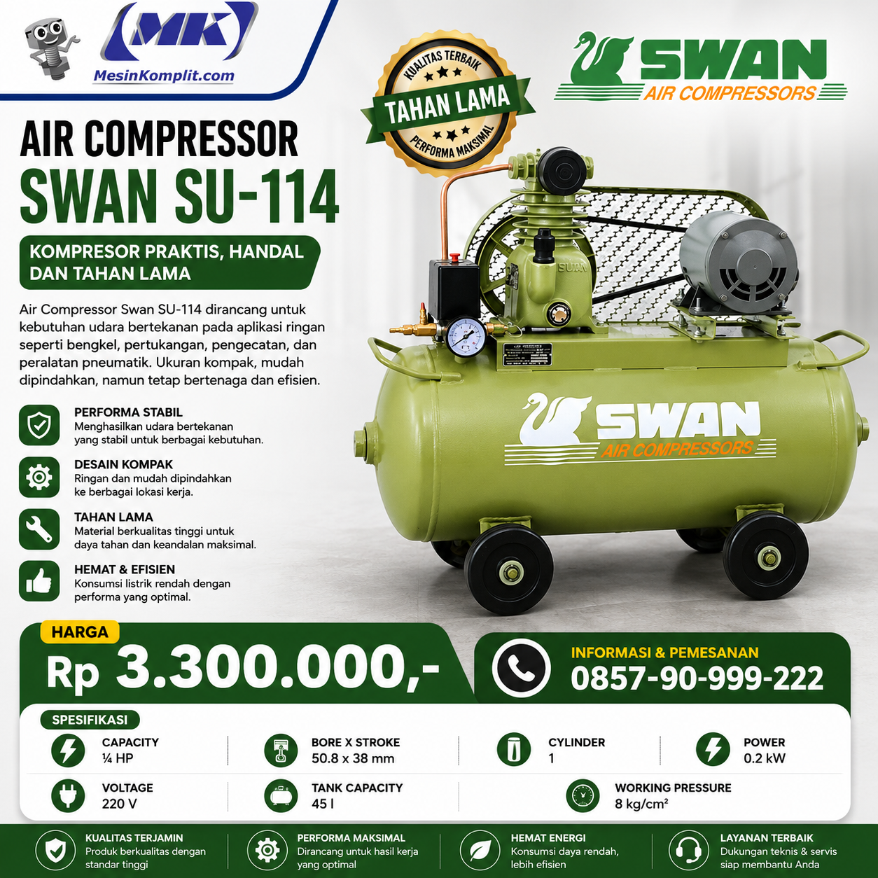 Kompresor Angin Swan Otom...